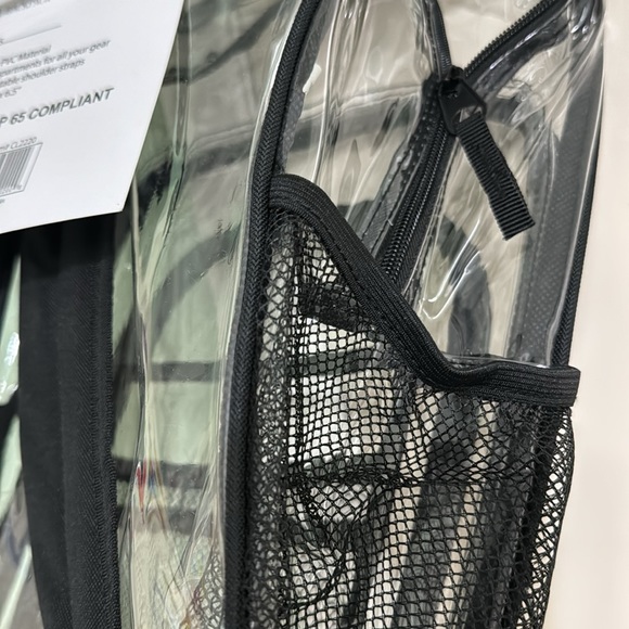 Clear Backpack School bag with multiple pockets 18” H x 12” W x 5” D Unisex - Picture 9 of 15